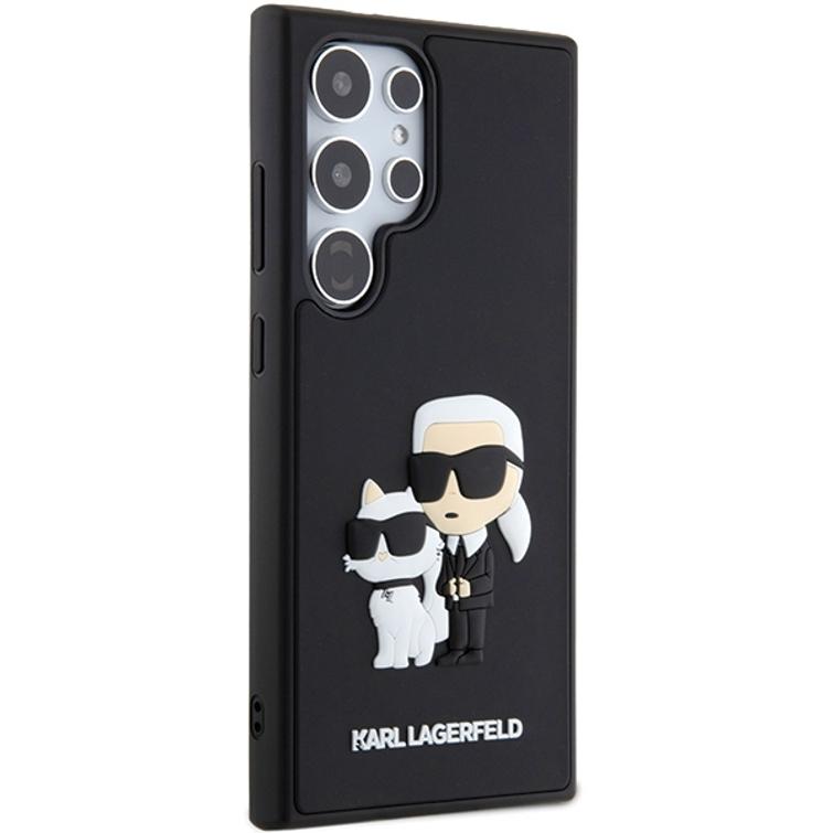 Karl Lagerfeld -suojakuori Samsung Galaxy S24 Ultralle KLHCS24L3DRKCNK musta HC 3D RUBBER KC NFT