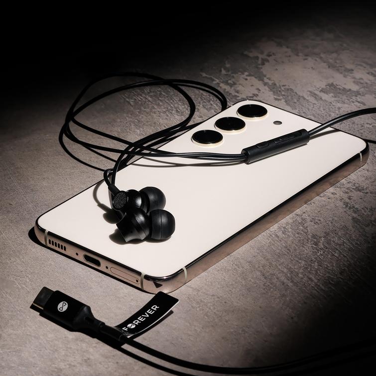 Forever-langalliset kuulokkeet EP-02 USB-C musta