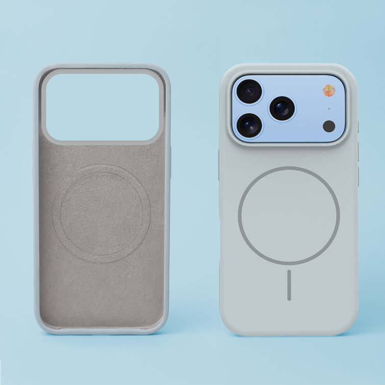Silicone Thin Mag case for iPhone 17 Pro 6,3" / iPhone 18 Pro 6,3" silver