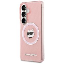 Karl Lagerfeld case IML Repeated Choupette MagSafe for Samsung Galaxy S26 pink