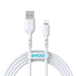 BWOO USB-kaapeli - Lightning 2m 3A valkoinen