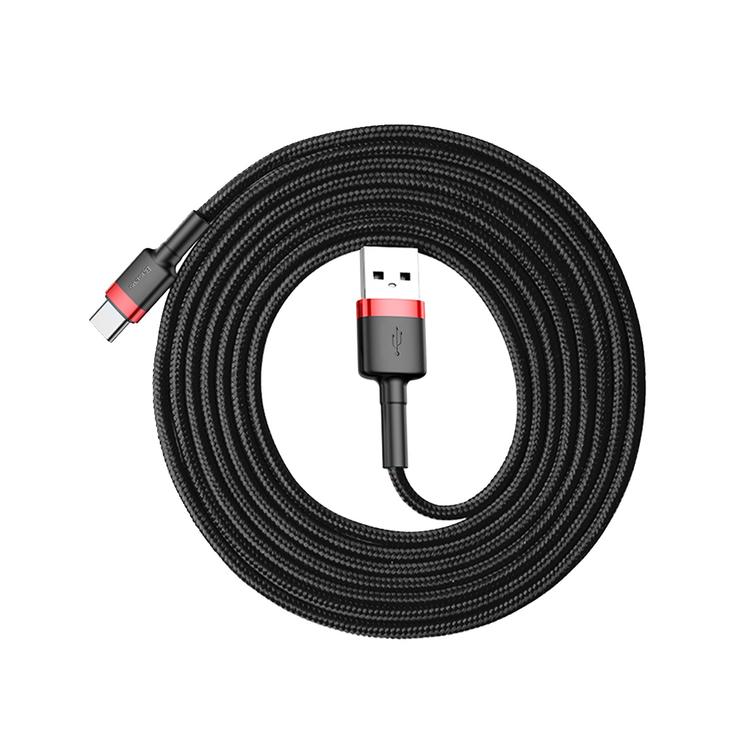 Baseus-kaapeli Cafule USB - USB-C 2,0 m 2A puna-musta