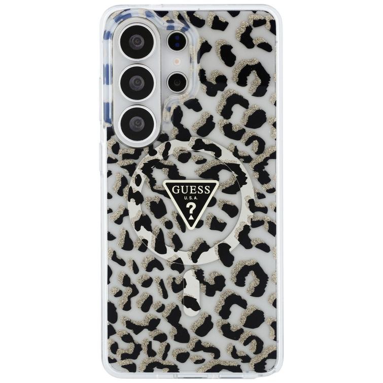 Guess case IML Leopard Print Triangle MagSafe for Samsung Galaxy S26 Ultra black