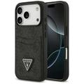 Guess 4G Double Card Triangle -suojakuori iPhone 17 Prolle, musta
