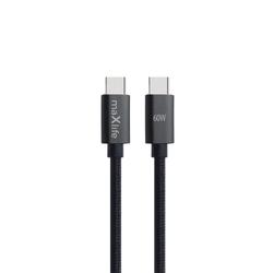 Maxlife MXUC-12 kaapeli USB-C - USB-C 1,0 m 60W musta