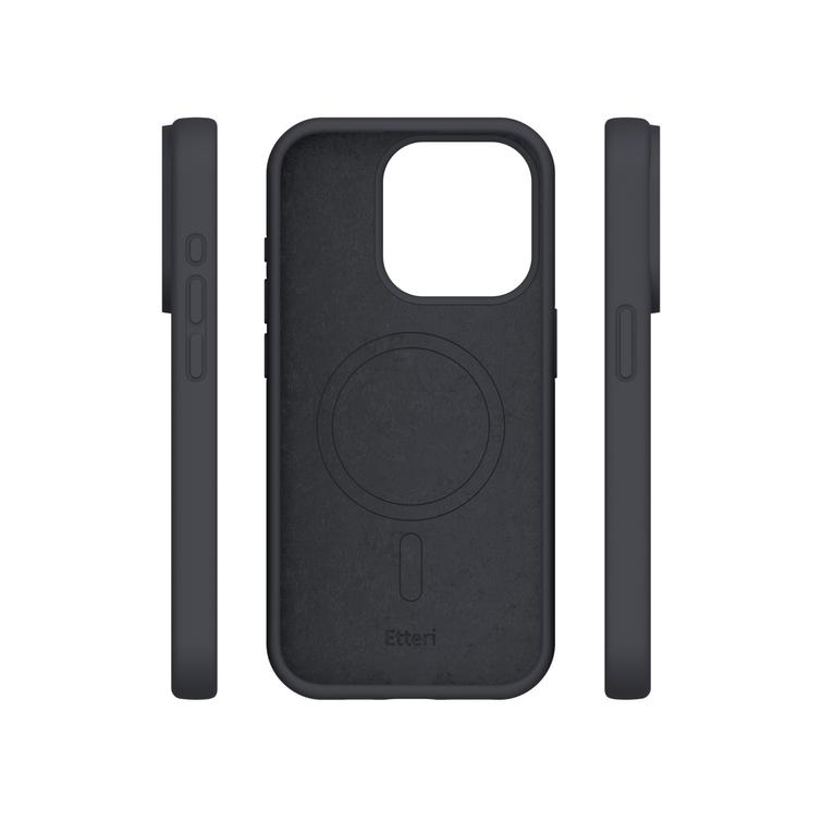 Etteri Silicone Mag kotelo iPhone 15 6,1" mustalle