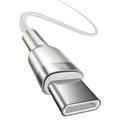 Baseus-kaapeli Cafule Metal PD USB-C - USB-C 1,0 m valkoinen 100W