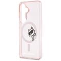 Karl Lagerfeld case IML Peekaboo Choupette MagSafe for Samsung Galaxy S26 pink
