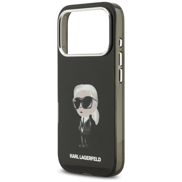 Karl Lagerfeld -kotelo iPhone 17 Pro 6,3" IML Aquarelle Karl & Logo MagSafe musta