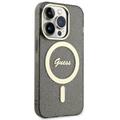 Guess iPhone 14 Pro Max 6,7" -puhelimen suojakuori GUHMP14XHCMCGK, musta, kovakuori, Magsafe IML, glitter-kulta
