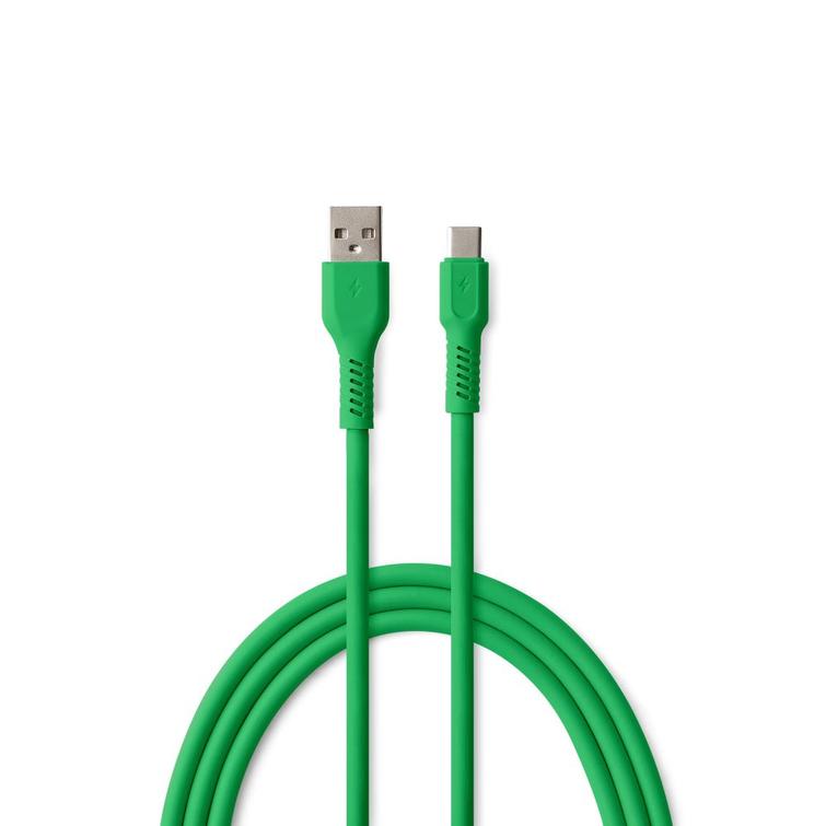 COLORUM-kaapeli USB-A - USB-C 1,8m 3A CK60-AC-04 xGreen