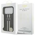 Guess 4G Printed Stripes MagSafe -suojakuori iPhone 17 Prolle, musta