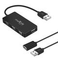 Maxlife Kotitoimisto USB 2.0 -keskitin USB - 4x USB 0,15 m musta + kaapeli 1,5 m