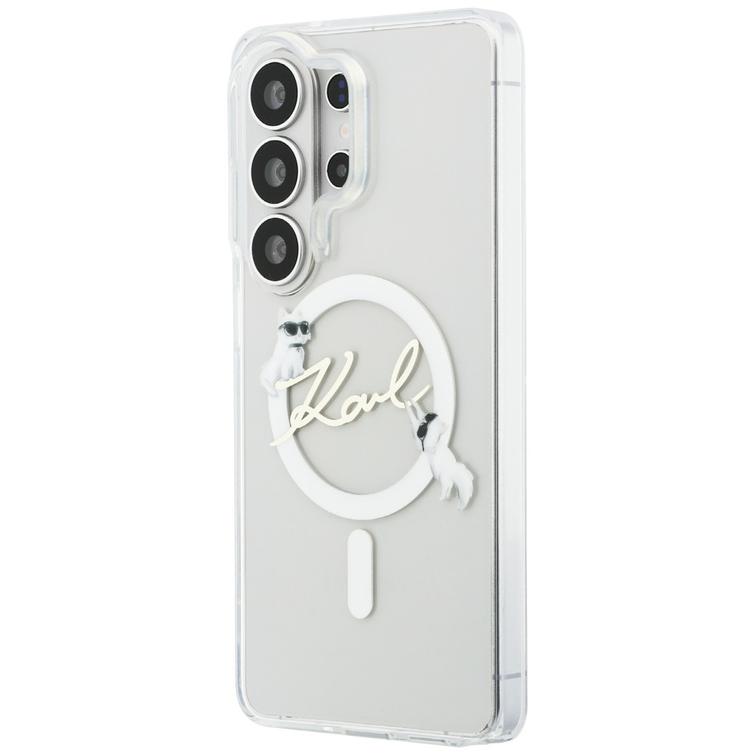 Karl Lagerfeld case IML KC Script MagSafe for Samsung Galaxy S26 Ultra transparent