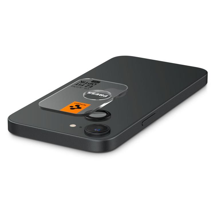 Spigen Optik Pro Glas.tR "EZ Fit" Kamerasuoja iPhone 16E:lle, musta, 2 kpl