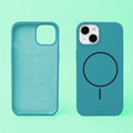 Silicone Thin Mag case for iPhone 12 / 12 Pro 6,1" turquoise