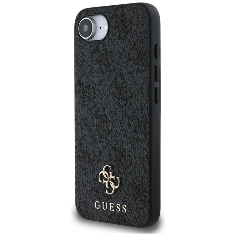 Guess HC MagSafe PU 4G Small 4G and Classic -suojakuori iPhone 16e:lle, musta