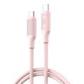 XO-kaapeli NB-Q265B PD USB-C - USB-C 1,0m 60W pinkki