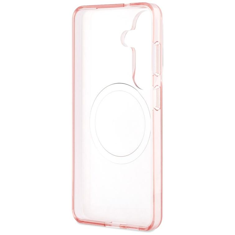 Karl Lagerfeld case IML Repeated Choupette MagSafe for Samsung Galaxy S26 pink