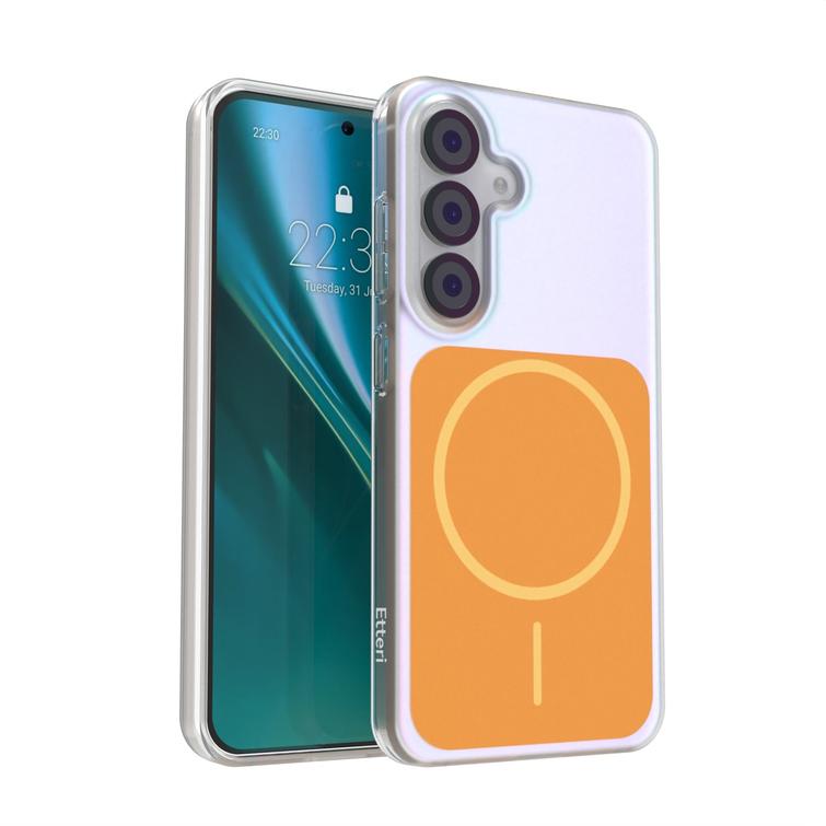 Etteri Hidden Pearl case for Samsung Galaxy S25 orange