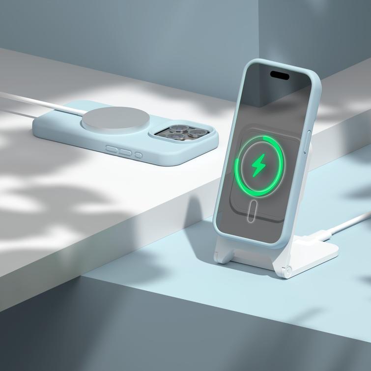 Etteri Silicone Mag -suojakuori iPhone 15 Pro Max 6,7":lle, vaaleansininen