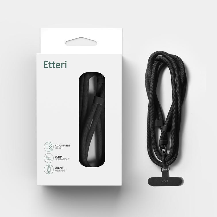 Etteri universal neck lanyard for phones black