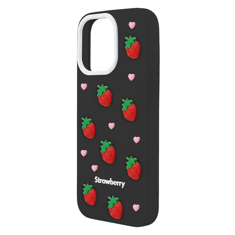 Strawberry case for iPhone 12 / 12 Pro 6,1" black
