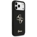 Guess Silicone Big 4G Script case for iPhone 17 Pro Max black