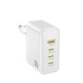 XO-sein&auml;laturi CE39 PD 67W 3x USB-C 1x USB Valkoinen