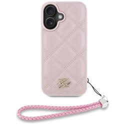 Karl Lagerfeld HC Quilted PU -suojakuori iPhone 16:lle, pinkki