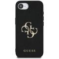 Guess HC PU Grained Big 4G and Classic Logo -kotelo iPhone 16e musta