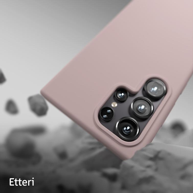 Etteri silikonikotelo Samsung Galaxy S24 Ultra vaaleanpunaiselle