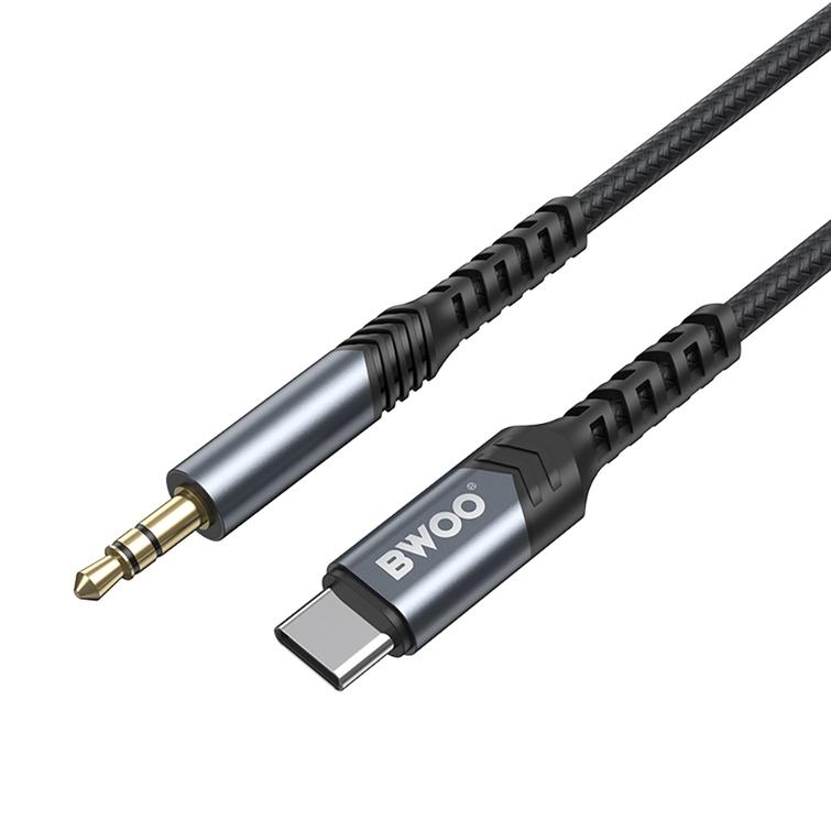 BWOO kaapeli AUX 3,5 mm - USB-C BO-AUX066 czarny