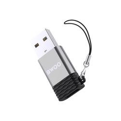 BWOO-sovitin USB-C - USB harmaa OTG BZ-38