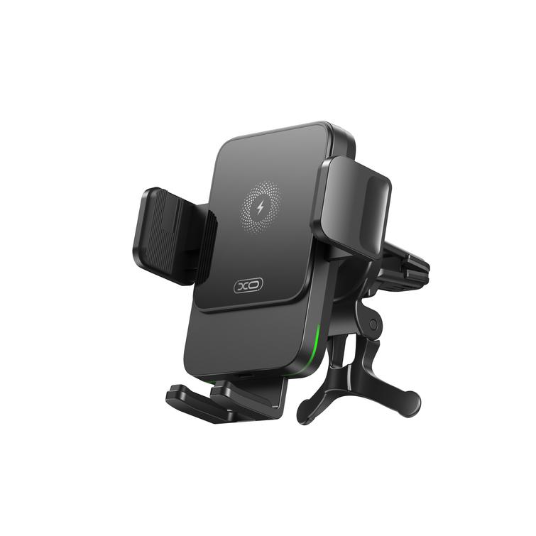 XO-autoteline WX041 langattomalla induktiivisella laturilla 15 W musta tuuletusaukko