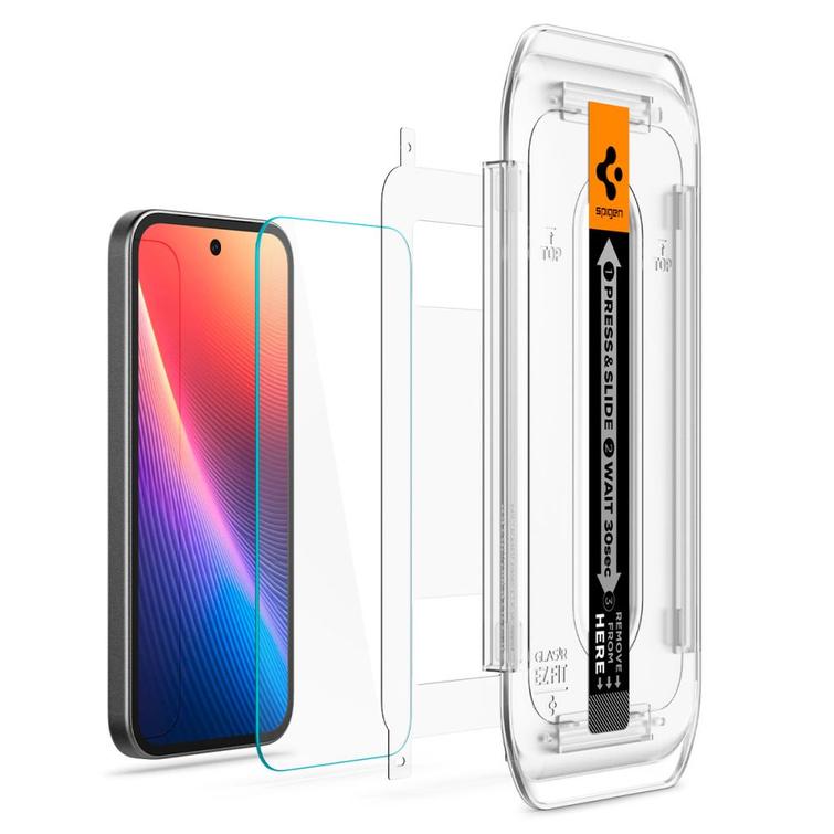 Spigen Glas.tR "EZ Fit" karkaistu lasi, 2 kpl pakkaus Google Pixel 9a:lle, kirkas