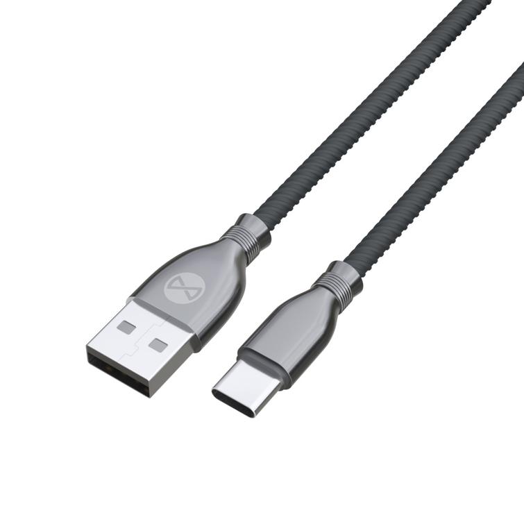 Forever Tornado -kaapeli USB - USB-C 1,0 m 3A musta