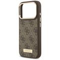 Guess 4G Logo Plate MagSafe case for iPhone 17 Pro brown