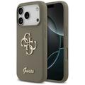 Guess Silicone Big 4G Script -suojakuori iPhone 17 Pro Maxille, ruskea