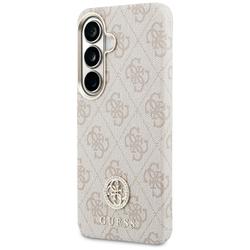 Guess case 4G Rhinestone Round Logo MagSafe for Samsung Galaxy S26 pink