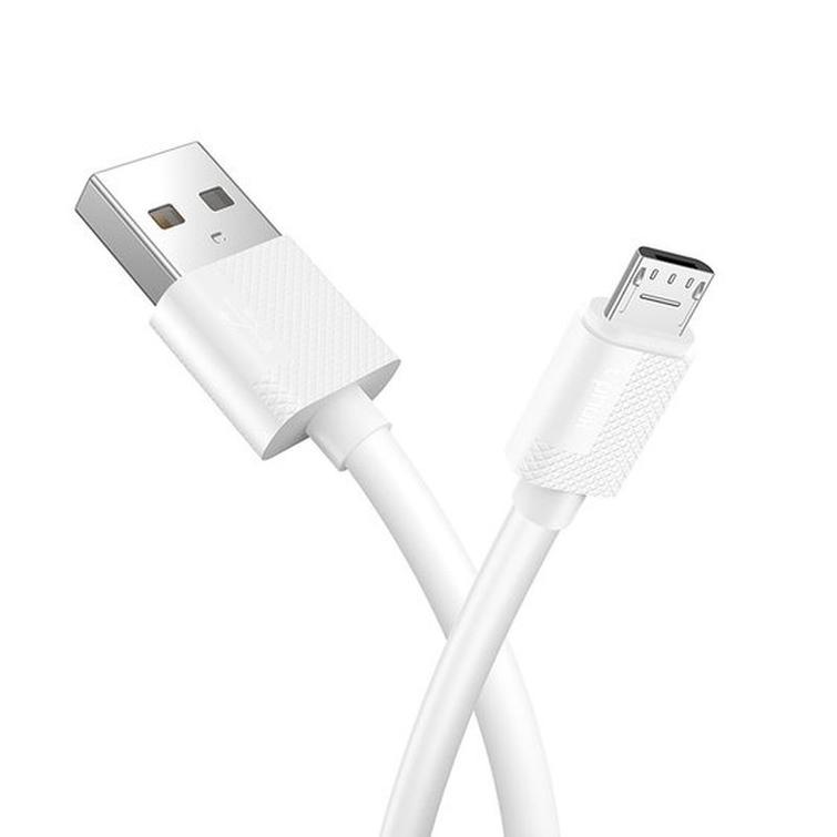 CABLE T-PHOX NETS MICRO USB WHITE 3A ; PVC ; 1,2M