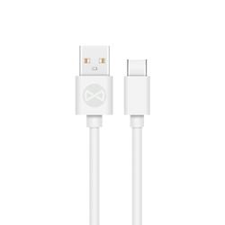 Forever-kaapeli USB - USB-C 1,0 m 3A valkoinen