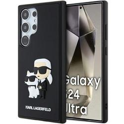 Karl Lagerfeld -suojakuori Samsung Galaxy S24 Ultralle KLHCS24L3DRKCNK musta HC 3D RUBBER KC NFT