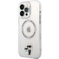 Karl Lagerfeld -suojakuori iPhone 13 Pro Max 6,7" KLHMP13XHNKCIT läpinäkyvä kova suojakuori Magsafe IML NFT Karl & Choupette