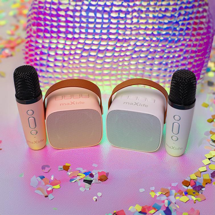 Maxlife Bluetooth-karaoke-kaiutin MXKS-100 vaaleanpunainen