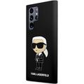 Karl Lagerfeld -suojakuori Samsung Galaxy S24 Ultralle KLHCS24LSNIKBCK musta HC SILICONE NFT IKONIK