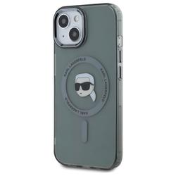 Karl Lagerfeld HC MagSafe IML Metal K. -suojakuori iPhone 15 6,1":lle, musta