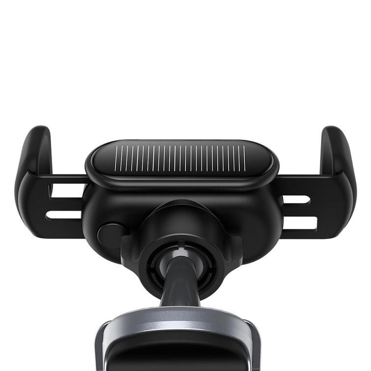 Baseus autoteline T-Space musta tuuletusritil&auml;&auml;n, aurinkokennolla