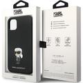 Karl Lagerfeld iPhone 11 -suojakuori KLHCN61SMHKNPK musta HC Silicone Ikonik Metal Pin