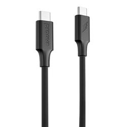 Proove-kaapeli Raidallinen Silikoni USB-C - USB-C 1m 60W musta